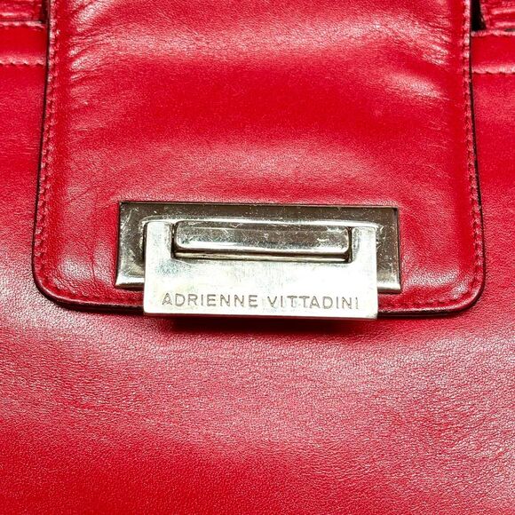 Vintage Adrienne Vittadini Red Leather Zebra Side Purse - Picture 3 of 7